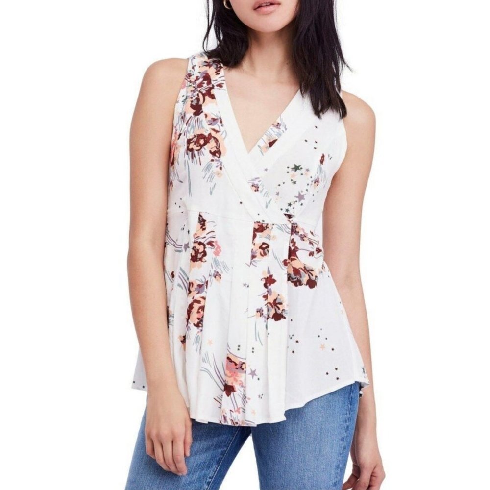 Free People Femmes Haut Back to Basics Elegant Ivory Blanche sz Medium
